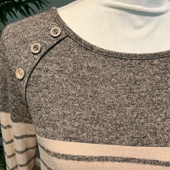 Stitch Fix Pink Clover Striped Pullover - Picture 4 of 5